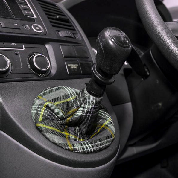 VW Transporter T5 - Gear Stick Gator - Yellow Tartan - GTi Style