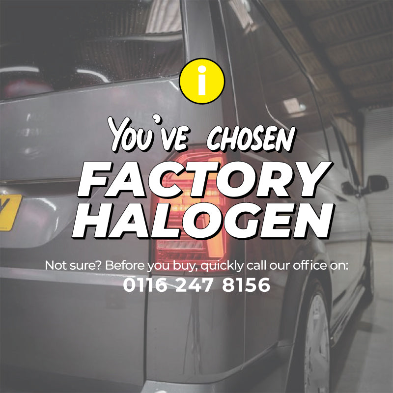 VW Transporter T6 - Rear Lights - Sequential Indicator - LED - RHD - Tailgate - Red Clear (T6.1 Style)