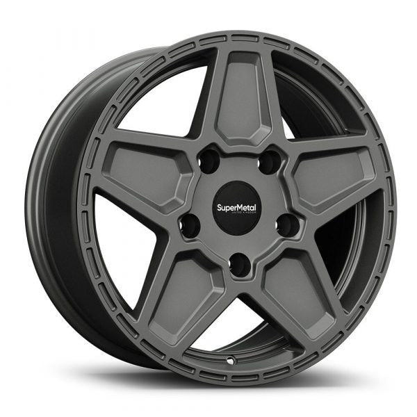 SuperMetal - Rocket - Alloy Wheels - 20" - Ultra Matt Grey Finish - 9J - 5x120 - Load Rated - With Tyre Options