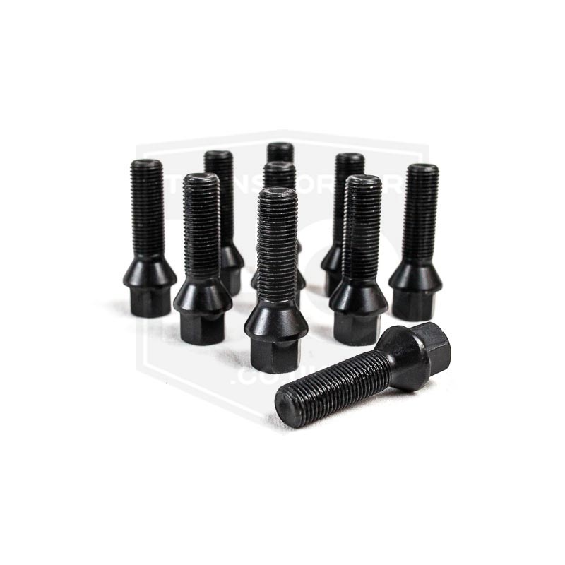 VW Transporter T5/T6 - Bimecc Wheel Bolts - 40mm - M14X1.5 Thread - Tapered Seat - Black