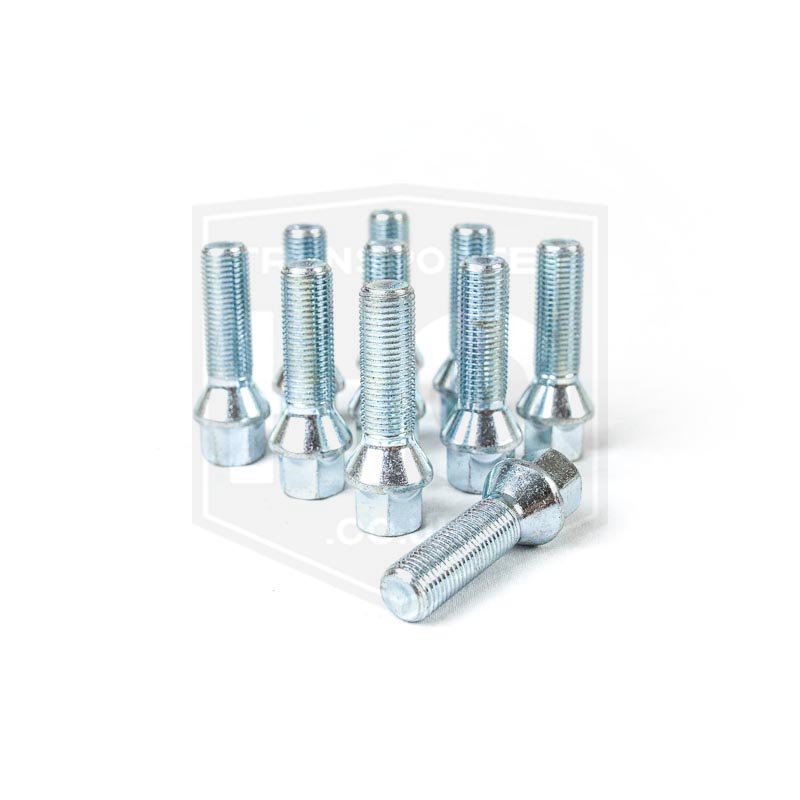 VW Transporter T5/T6 - Bimecc Wheel Bolts - 40MM - M14X1.5 Thread - Tapered Seat - Silver