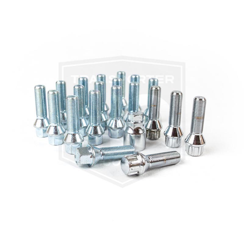 VW Transporter T5/T6 - Bimecc Wheel Bolts - 40MM - M14X1.5 Thread - Tapered Seat - Silver