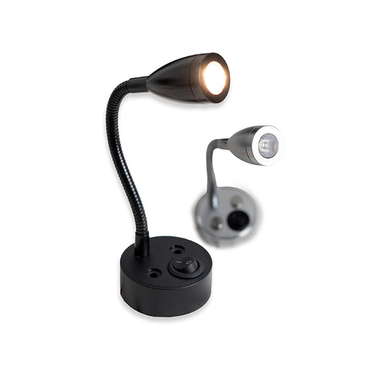 12v Switched 140mm Flexible LED Reading Light - Warm White (Multiple Colour Options)