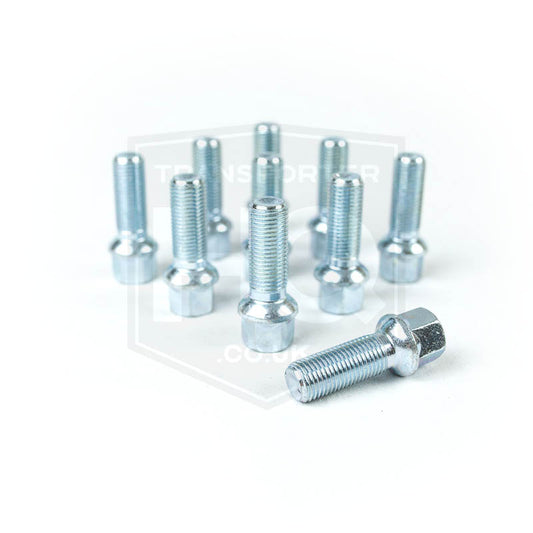 VW Transporter T5/T6 - Bimecc - Wheel Bolts - 50mm - M14X1.5 Thread - Radius Seat - Silver