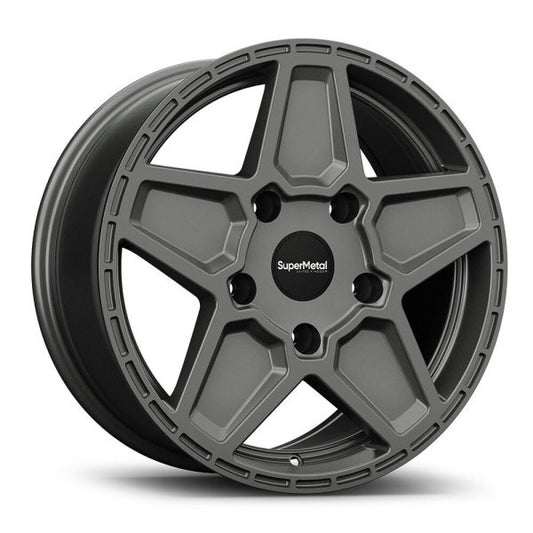 SuperMetal - Rocket - Alloy Wheels - 20" - Ultra Matt Grey Finish - 9J - 5x120 - Load Rated - With Tyre Options